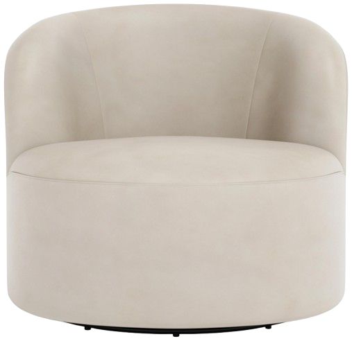 Bernhardt Customizable Elle Bernhardt Living Leather Swivel Chair-1
