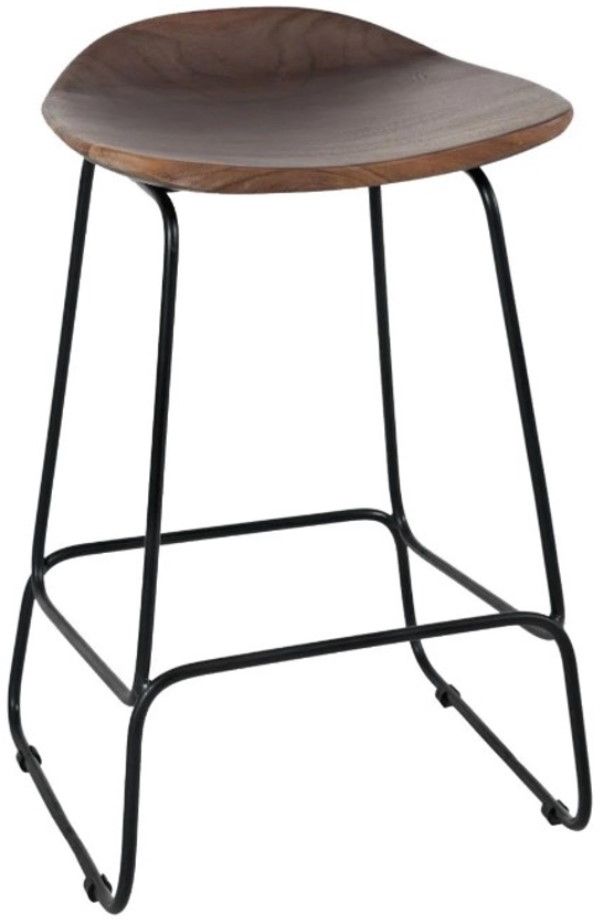Jofran Inc. Nature's Edge Black/Slate Backless Counter Stool-0