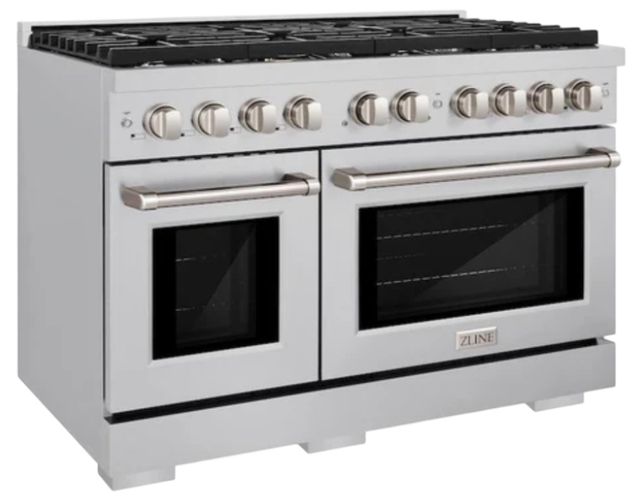 ZLINE 48" Stainless Steel Pro Style Gas Range with 8 Burner Cooktop-3