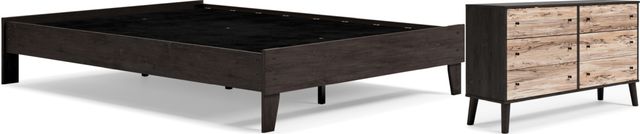 Signature Design by Ashley® Piperton 2-Piece Black Queen Platform Bed Set-0