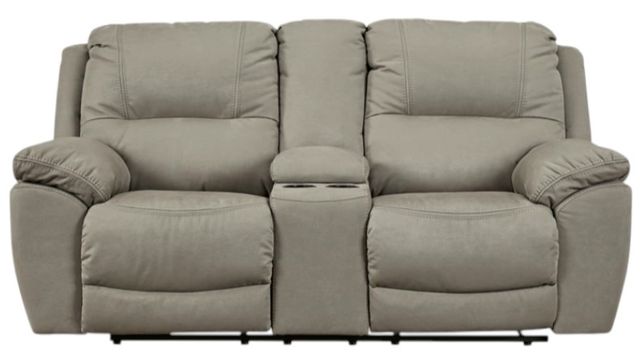 Signature Design by Ashley® Next-Gen Gaucho Putty Manual Reclining Loveseat with Console-1