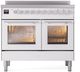 Ilve® Professional Plus II 40" White Pro Style Induction Range-2