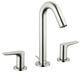 Hansgrohe Logis Brushed Nickel Widespread Faucet 150 with Pop-Up Drain-0