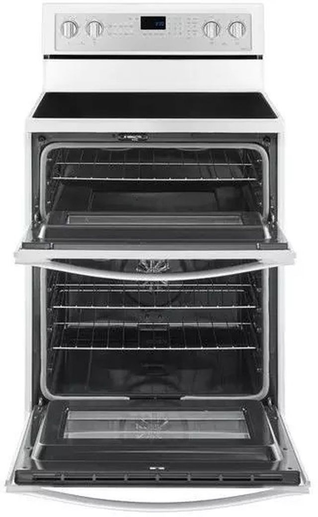 Whirlpool® 30" White Ice Double Oven Freestanding Electric Range-1