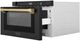 ZLINE Autograph Edition 24" 1.2 Cu. Ft. Black Stainless Steel Built-in Microwave Drawer with Champagne Bronze Handle-3