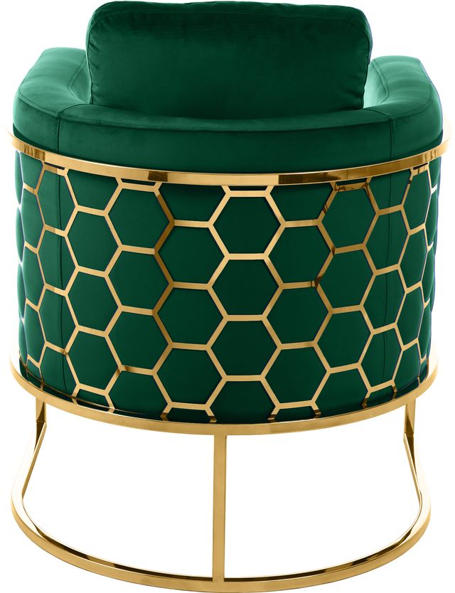 Meridian Furniture Casa Green/Gold Velvet Chair-1