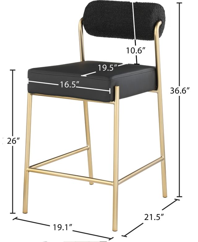 Meridian Furniture Carly Black Counter Stool-2