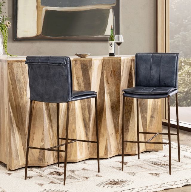 Classic Home Mayer Ocean Blue Bar Stool-1