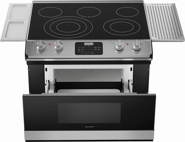 Sharp® 30" Stainless Steel Electric Rangetop with Microwave Drawer-2