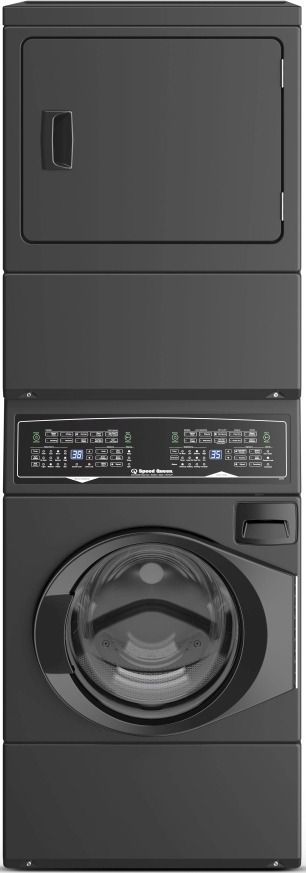 Speed Queen® SF7 Matte Black Gas Laundry Center, 3.5 Cu. Ft. Washer, 7 Cu. Ft. Dryer-0