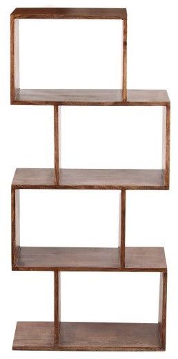 Porter International Designs Portola Walnut 4-Cube Bookcase-1
