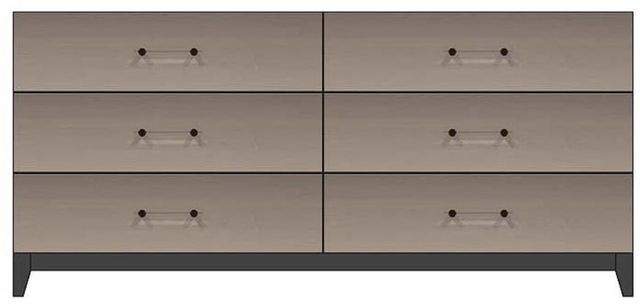 Country View Woodworking Customizable American Modern 72" Solid 6-Drawer Wood Legs Dresser-0