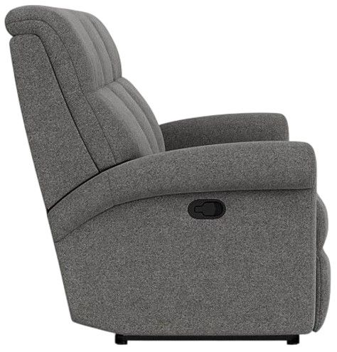 Flexsteel® Davis Gray Flagstone Manual Reclining Sofa-2