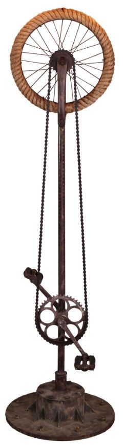Home Trends & Design Vintage Brown Bicycle Floor Lamp-1
