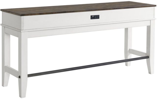 Intercon Kona Gray Sofa Bar Table with White Base-1