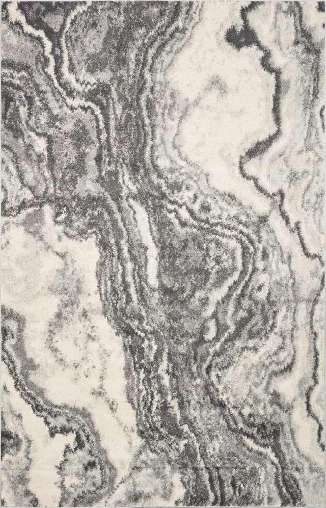 KAS Rugs Watercolors Ivory/Grey Landscape 5'x8' Rug-0