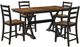 Signature Design by Ashley® Wildenauer 5-Piece Black/Brown Counter Height Dining Set-0