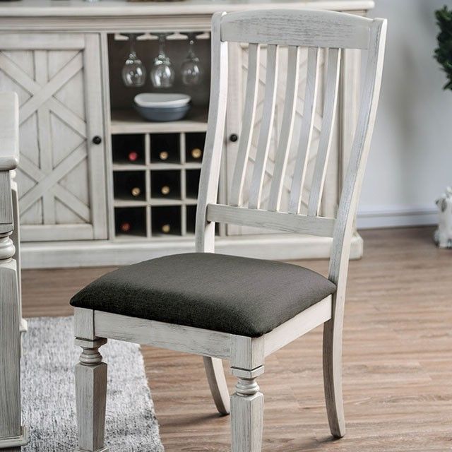 Furniture of America® Georgia 7-Piece Antique White Dining Table Set-3