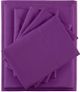 Olliix by Intelligent Design Purple Twin Microfiber Sheet Set with Side Storage Pockets-0