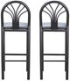 Linon Soleil 2-Piece Black Vinyl Metal Barstool Set-5