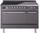 Ilve® Nostalgie II Series 48" Graphite Matte Pro Style Induction Range-0