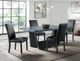 Elements International Beckley 5-Piece Black/Meridian Black Dining Set-1