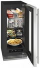U-Line®  Home Collection 15" 2.8 Cu. Ft. Stainless Steel Refrigerator with Glass Door-2