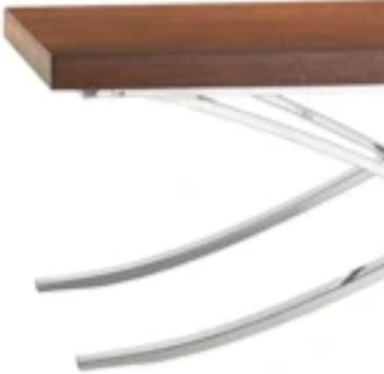 Lexington Home Loren Mirage Quartered Walnut Top Cocktail Table with Silver Base-1