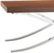 Lexington Home Loren Mirage Quartered Walnut Top Cocktail Table with Silver Base-1