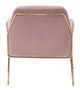 Zuo® Nadir Pink and Gold Arm Chair-3