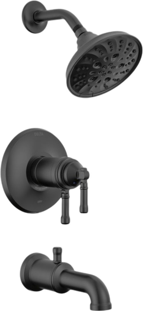 Delta Broderick® 17T Series Matte Black Tub Shower Trim-0