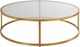 Uttermost® Radius Glass Top Coffee Table with Antique Gold Frame-4