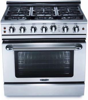 Capital Cooking™ Precision™ 36" Stainless Steel Pro Style Gas Range-1