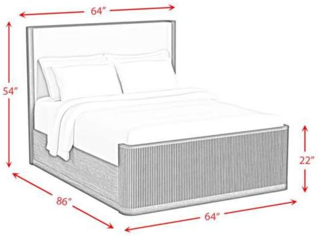 Elements International Sylvie Natural/White Upholstered Queen Panel Bed-2