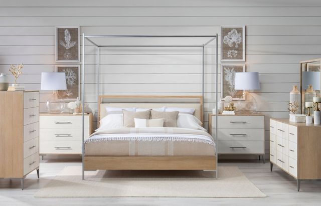 Legacy Classic Biscayne Brown King Upholstered Bed with Canopy-5