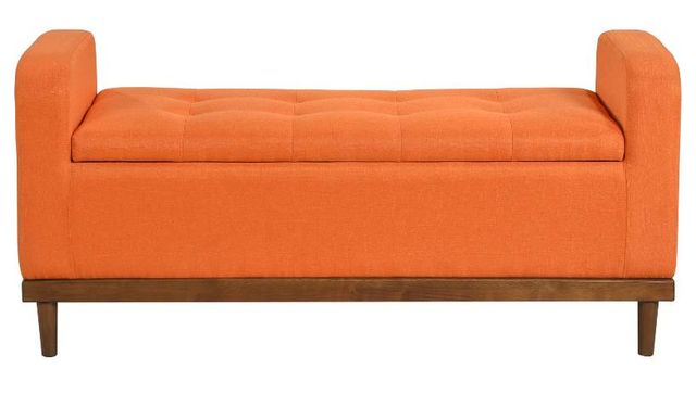 Mazin Furniture Brigitte Orange Lift Top Storage Bench-1