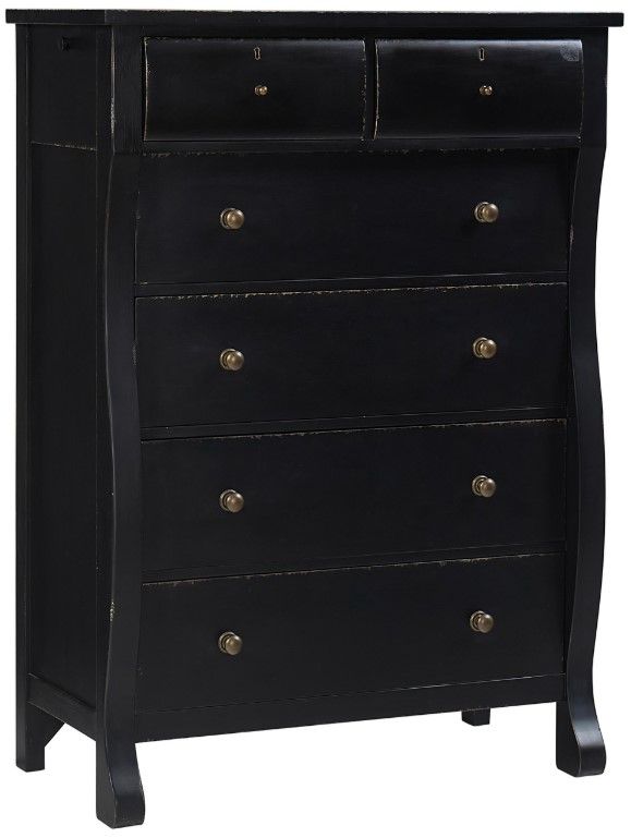 aspenhome® Caroline Soft Black 6-Drawer Chest-0