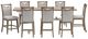 Parker House® Americana Modern 9-Piece Weathered Natural Counter Table Set with Cotton Base-0