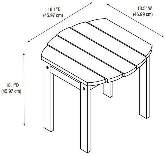 Linon Adirondack  Brown Wooden Outdoor End Table-2