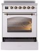Ilve® Nostalgie II Series 30" White Pro Style Induction Range-2