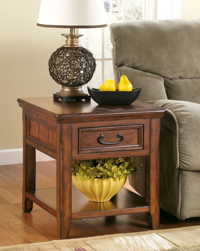 Signature Design by Ashley® Woodboro 2-Piece Dark Brown Living Room Table Set-2