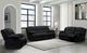 Global Furniture USA U250 Ebony Black Manual Reclining Console Loveseat-1