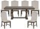 American Wholesale Furniture Victoria 7-Piece Oak/White Dining Table Set-0