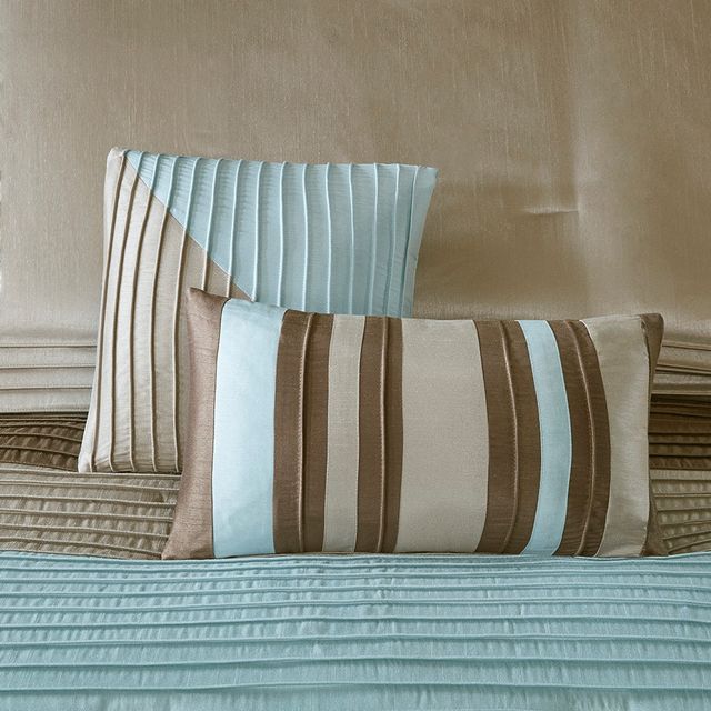 Olliix by Madison Park 7 Piece Blue California King Amherst Comforter Set-4