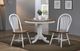 Winners Only® Pacifica Rustic Brown Top Round Dining Table with White Base-1