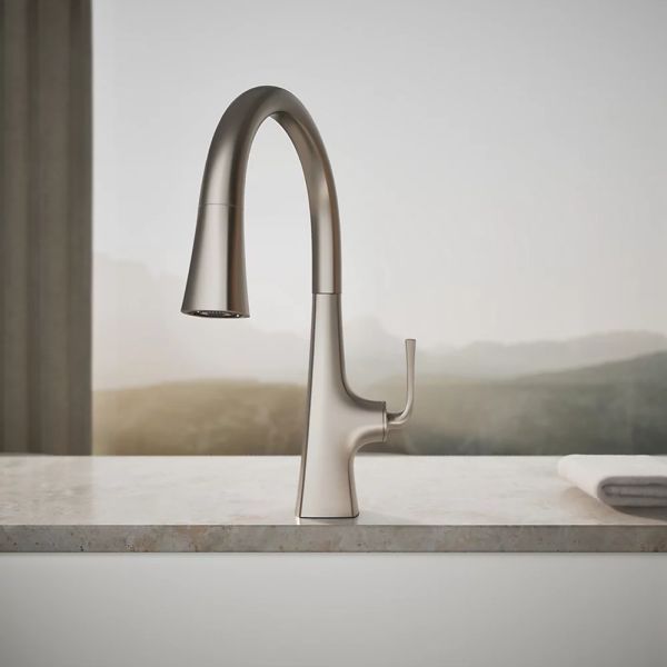 KOHLER® Graze® Vibrant Stainless Kitchen Sink Faucet with 3-Function Sprayhead-3