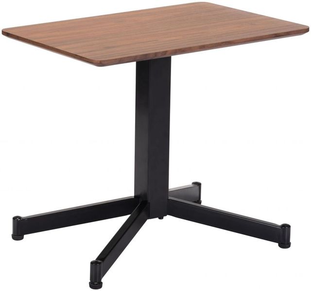 Zuo® Modern Mazzy Brown Side Table with Black Steel Base-0