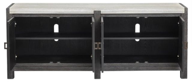 Magnussen Home® Plum Creek Ravenwood Black Console with Marble Top-2