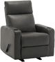 Monarch Specialties Inc. Grey 31" Faux Leather Manual Reclining Rocker Chair with Cupholders-0
