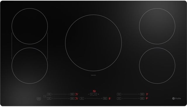 GE Profile™ 36" Black Induction Cooktop with Bridge Element-1